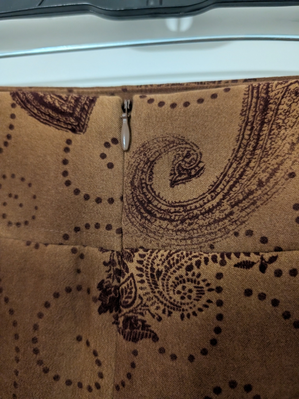 Requirements Plus Size 16 Paisley Boho Maxi Skirt Brown Burgundy Y2K - Picture 5 of 6